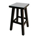 Ver imagem 1 de Banqueta Média Hardman Madeira Padrão Nogueira Ass. Quadrado MDF Bco