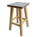 Ver imagem 1 de Banqueta Média Hardman Madeira Natural Ass. Quadrado MDF Bco