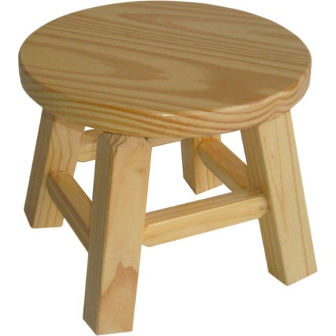 Banqueta Pinus Natural Assento Redondo - Hardman
