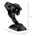 Ver imagem 3 de Escultura Busto Pantera Ataque em Fibra de Vidro, 40 Cm:preto Fosco