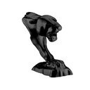 Ver imagem 1 de Escultura Busto Pantera Ataque em Fibra de Vidro, 40 Cm:preto Fosco