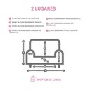 Ver imagem 2 de Capa De Sofá Tamanho King Elasticada 2 E 3 Lugares tecido Grosso 21 Elásticos Vinho