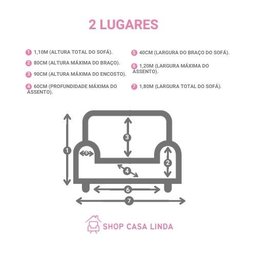 Capa De Sofá Tamanho King Elasticada 2 E 3 Lugares tecido Grosso 21 Elásticos Vinho - 2