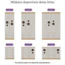 Ver imagem 6 de Cômoda Infantil 95cm 1 Porta com Vidro e 4 Gavetas Pirulito Multimóveis Mp4469 Madeirado-off White
