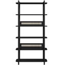 Ver imagem 3 de Estante Livreiro Multiuso 6 Prateleiras Pés Madeira Moss A03 Nero Preto - Lyam Decor