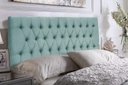 Ver imagem 2 de Cabeceira Painel Imperatriz 193 cm com Capitonê Suede Azul Tiffany