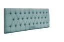 Ver imagem 1 de Cabeceira Painel Imperatriz 193 cm com Capitonê Suede Azul Tiffany
