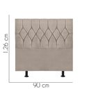 Ver imagem 3 de Cabeceira Estofada Cama Box Solteiro 90cm Istambul Corino Bege- Mabe Magazine
