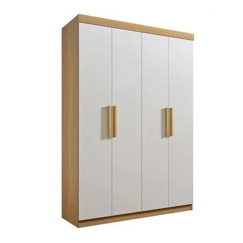 Guarda Roupa Colibri 4 Portas 3 Gavetas Cinamomo/off - D Doro