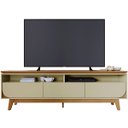 Ver imagem 1 de Rack Bancada Serena 3 Gavetas para Tv de 75" Polegadas Cumaru/opala