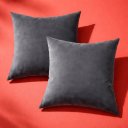 Ver imagem 7 de Kit 04 Capas Almofada Suede Sortido Veludo Sala:Cinza