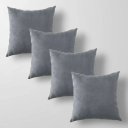 Ver imagem 4 de Kit 04 Capas Almofada Suede Sortido Veludo Sala:Cinza