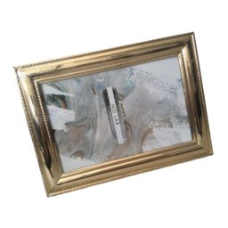 Porta Retrato Metal Dourado Retangular 10x15cm - 2