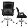 Cadeira Escritório Secretária Home Office Basis Preta Barata Ergonômica Office Mesh com Base Cromada - 2