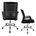 Ver imagem 3 de Cadeira Escritório Secretária Home Office Basis Preta Barata Ergonômica Office Mesh com Base Cromada
