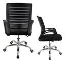 Ver imagem 3 de Cadeira Escritório Secretária Home Office Basis Preta Barata Ergonômica Office Mesh com Base Cromada