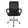 Cadeira Escritório Secretária Home Office Basis Preta Barata Ergonômica Office Mesh com Base Cromada - 3