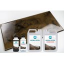 Ver imagem 1 de Kit Porcelanato Liquido Metálico Bronze Marrom / Preto Profundo AG por M² Resinas ag Kit Porcelanato