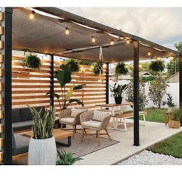 Pérgola Popsteel Dupla Fixa com Toldo Slim - 4