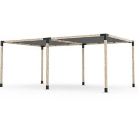 Pérgola Popsteel Dupla Fixa com Toldo Slim