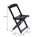 Ver imagem 2 de Kit 6 Conjuntos De Mesa Com 4 Cadeiras De Madeira Dobravel 70X70 Tabaco - Marrom