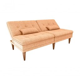 Sofá Cama Pietra Sala Quarto Decorativo Matrix Mostarda - 6