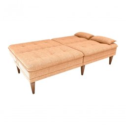 Sofá Cama Pietra Sala Quarto Decorativo Matrix Mostarda - 4