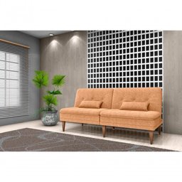 Sofá Cama Pietra Sala Quarto Decorativo Matrix Mostarda - 2