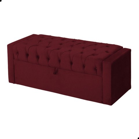 Calçadeira de Sapatos Baú Estofada 160cm Queen Suede Emma