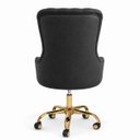 Ver imagem 5 de Cadeira Poltrona Home Office Helena Capitonê Base com Rodinhas Dourada