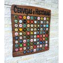 Ver imagem 2 de Porta Tampinhas de Garrafa Quadro Cervejas e Histórias 80 Tampinhas Co2beer