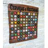 Porta Tampinhas de Garrafa Quadro Cervejas e Histórias 80 Tampinhas Co2beer - 2