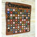 Ver imagem 2 de Porta Tampinhas de Garrafa Quadro Cerveja Cervejaterapia 80 Tampinhas Co2beer