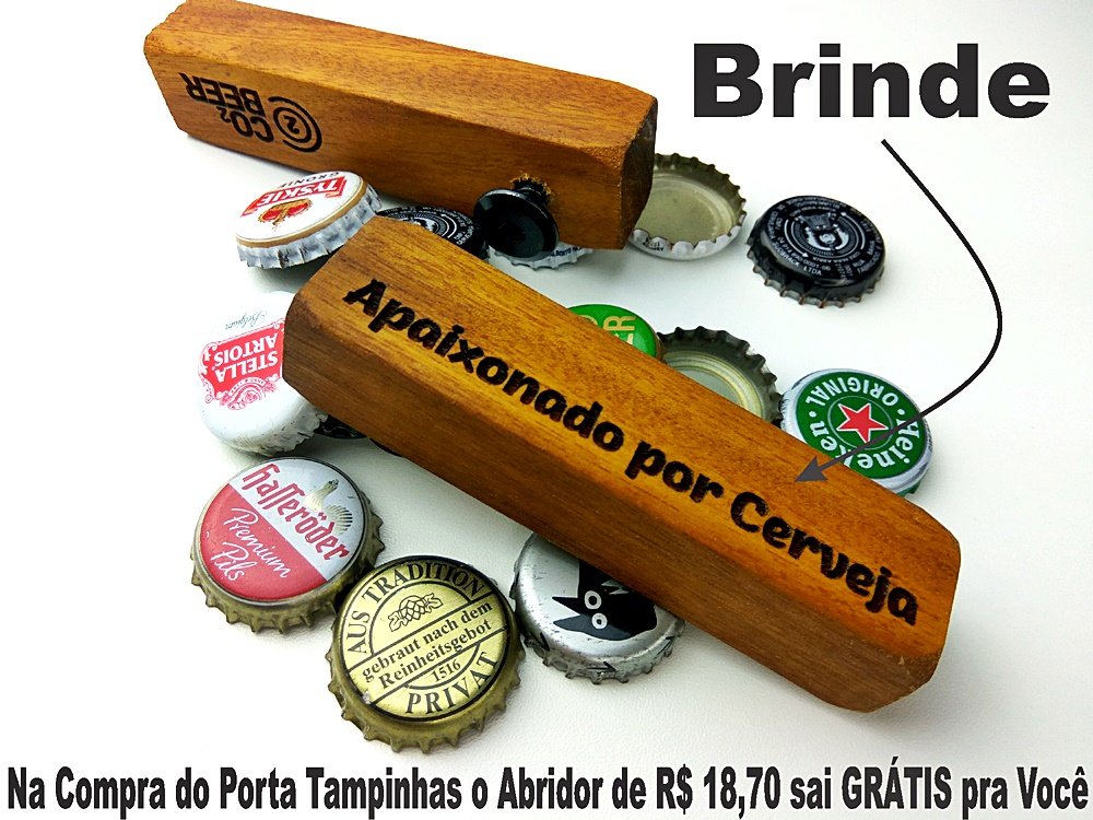 Porta tampinhas de garrafa quadro decoração preto cerveja exclusivo Linha Master 90 tampas Co2Beer - 5