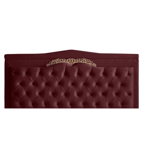 Cabeceira de Cama Box Painel Helena Casal 140 Cm Retro Capitonê Botão Encapados Suede Bordo Eli Móve