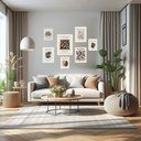 Ver imagem 2 de Kit 7 Quadros Decorativos Matisse Abstrato Black - com Vidro:madeira Preta