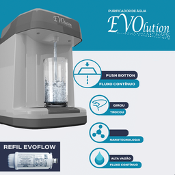 Purificador Evolution Filtro Água Bebedouro Com Refil, Adaptador e Mangueira - 7