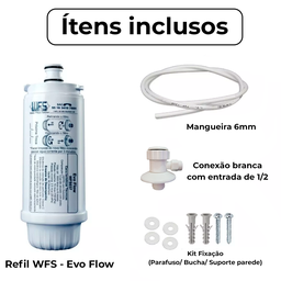 Purificador Evolution Filtro Água Bebedouro Com Refil, Adaptador e Mangueira - 5