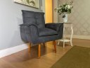 Ver imagem 2 de Kit 02 Poltronas Opala 1 Puff Opala Varias Cores Suede Bela-móveis:cinza