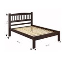 Ver imagem 3 de Cama de Casal de Madeira com Palitos Torneados Kasper - Castanho