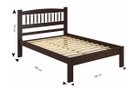 Ver imagem 3 de Cama de Casal de Madeira com Palitos Torneados Kasper - Castanho