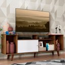 Ver imagem 1 de Rack para TV até 65 Polegadas Madesa Cancun com Pés Rustic/Branco 6E5Z Cor:Rustic/Branco