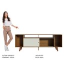 Ver imagem 6 de Rack para TV até 65 Polegadas Madesa Cancun com Pés Rustic/Branco 6E5Z Cor:Rustic/Branco