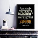 Ver imagem 1 de Quadro Salmo 121- o Socorro Vem do Senhor 24x18cm:madeira Preta