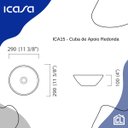 Ver imagem 5 de Cuba de Apoio para Banheiro Redonda 29x10cm Louca Branca