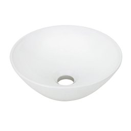 Cuba de Apoio para Banheiro Redonda 29x10cm Louca Branca - 1