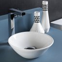 Ver mais imagens de Cuba de Apoio para Banheiro Redonda 29x10cm Louca Branca