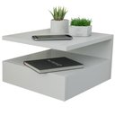 Ver imagem 1 de Mesa de Cabeceira Mvd Móveis Suspensa com Gaveta e Prateleira Cor Branco