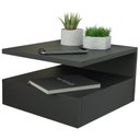 Ver imagem 1 de Mesa de Cabeceira Com Gaveta e Prateleira Preto