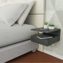 Ver imagem 3 de Mesa de Cabeceira Com Gaveta e Prateleira Preto